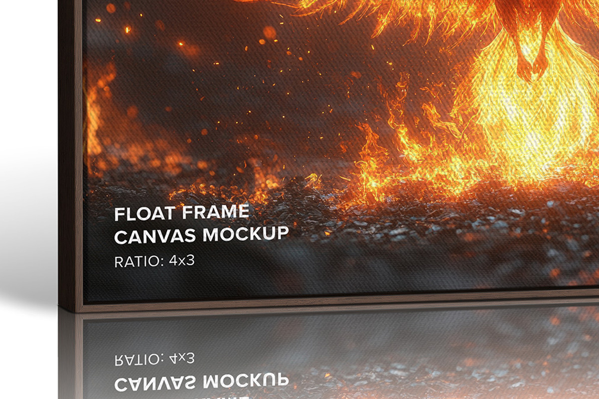 Standing Floater Frame Mockup R-4x3, a Merchandise Mockup by Mockups by Carlos Viloria (Photo 4 of 6)