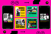 Yellow Bold Business Instagram Set, a Social Media Template by Aiyari Graphic (Thumbnail 3 of 3)