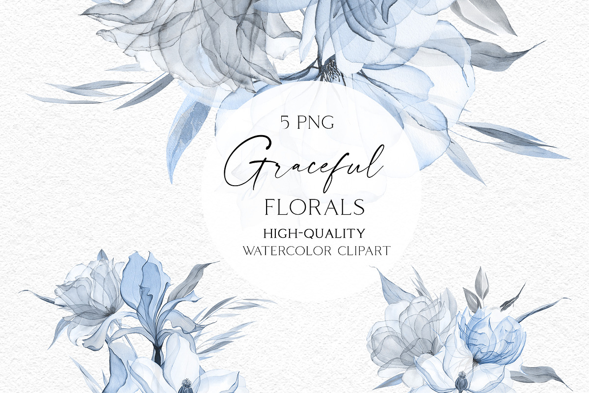 Icy Blue  - Transparent flowers, an Object Illustration by Olga Koelsch (Photo 12 of 16)