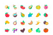Flat Fruit Stickers, a Duotone Icon by Vectors Market (Thumbnail 5 of 6)