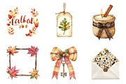 Vintage Fall Decorations Clipart, an Illustration by CreationArt (Thumbnail 2 of 5)