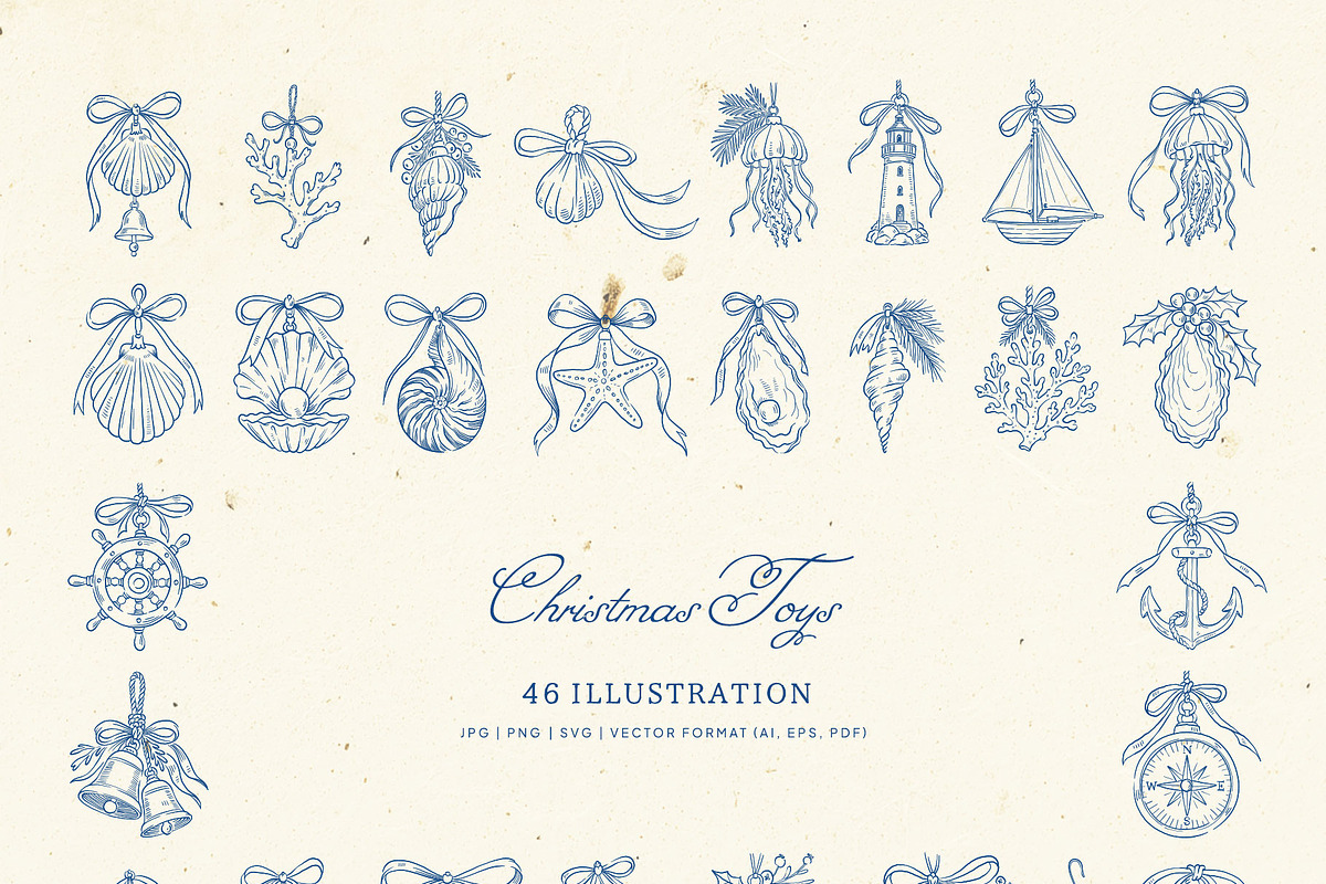 Coastal Christmas Illustration Kit, a Seasonal Illustration by KetteCreate (Photo 4 of 21)