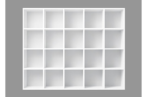 White empty bookshelf, an Object Illustration by Buch&Bee
