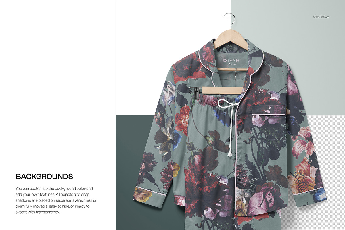 Long Sleeve Pajama Set Mockup, a Shirt Mockup by creatsy5 (Photo 8 of 10)