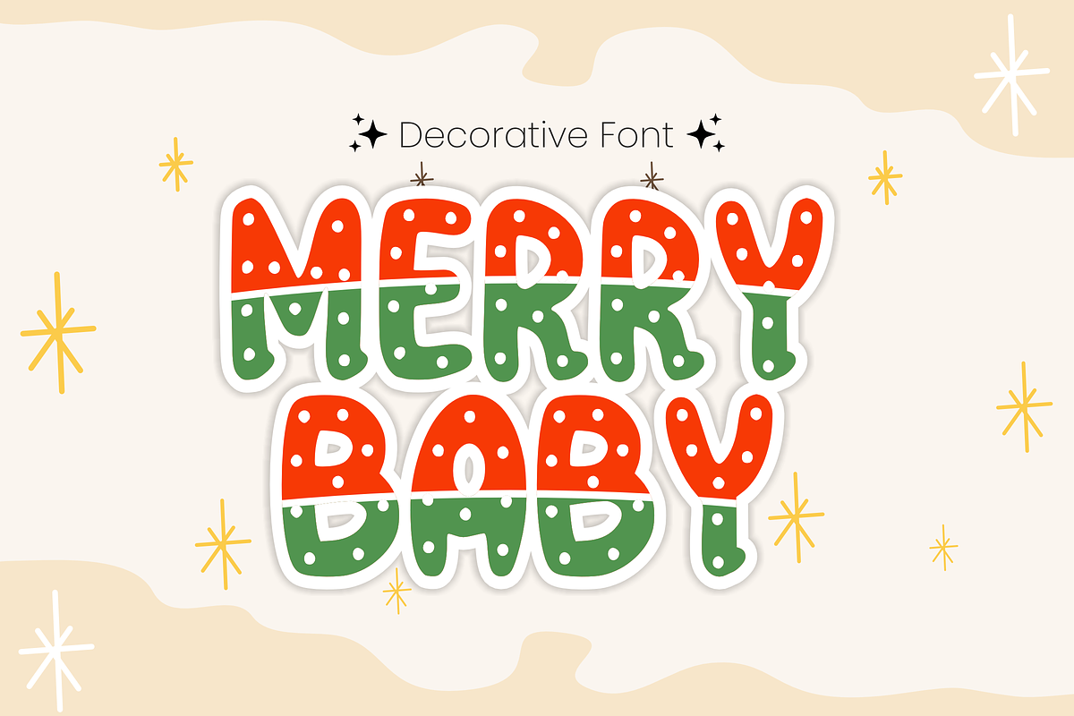 CHRISTMAS - Holiday Polka Dot Font, a Handwritten Font by KiddoGlyphs Studio (Photo 2 of 3)