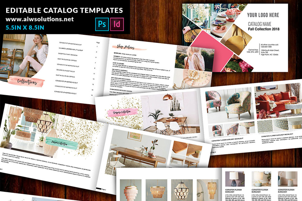 Landscape Catalog Template-ID10, a Stationery Template by AIW SOLUTIONS