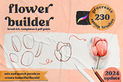 Flower Builder Kit for Procreate, a Brush Add-On by Wooly Pronto (Thumbnail 1 of 11)