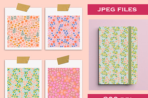 Retro Ditsy Seamless Patterns