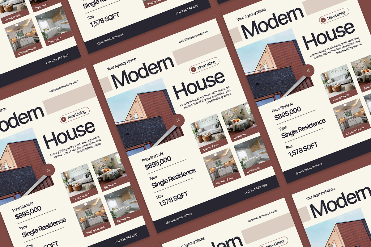 Real Estate Agency - Flyer, a Print Template by Izdihaar_Studio (Photo 2 of 3)
