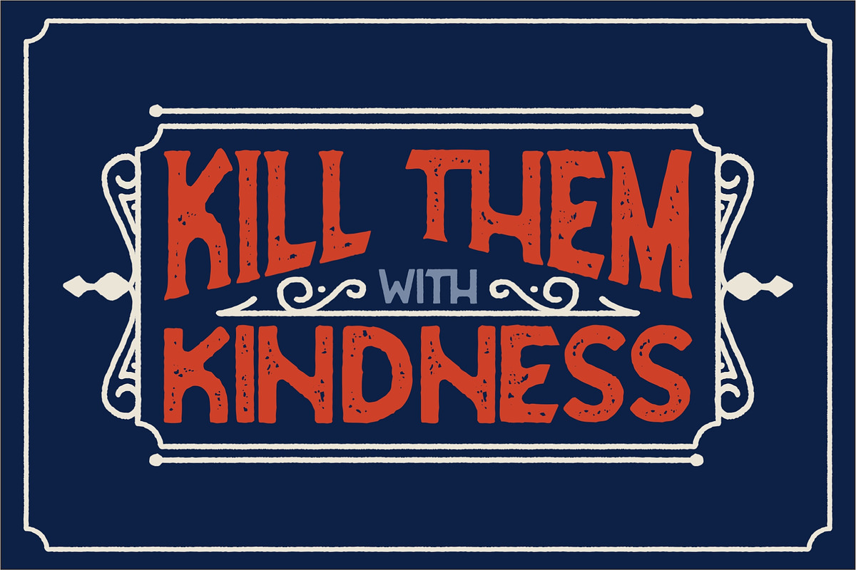 Riborn - Stamp Typeface preview 3