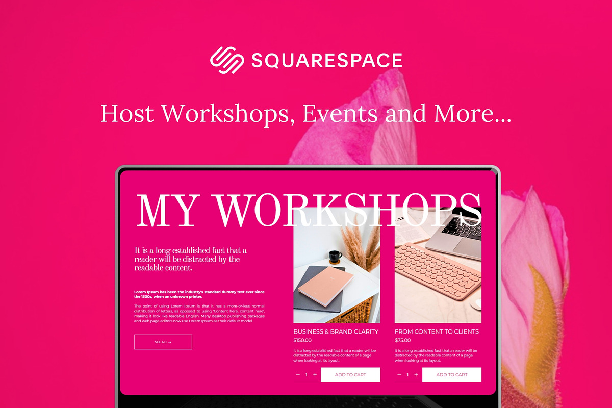 Bold Pink Coach Squarespace Template, a Squarespace Template by Sofia Designs (Photo 10 of 11)