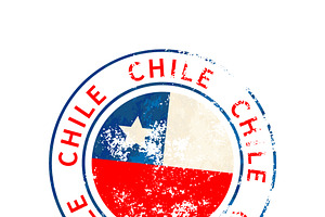 Chile Sign, Vintage Grunge Imprint