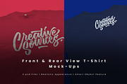 Front & Rear T-Shirt Mock-Ups, a Shirt Mockup by Thirtypath Studio (Thumbnail 1 of 5)