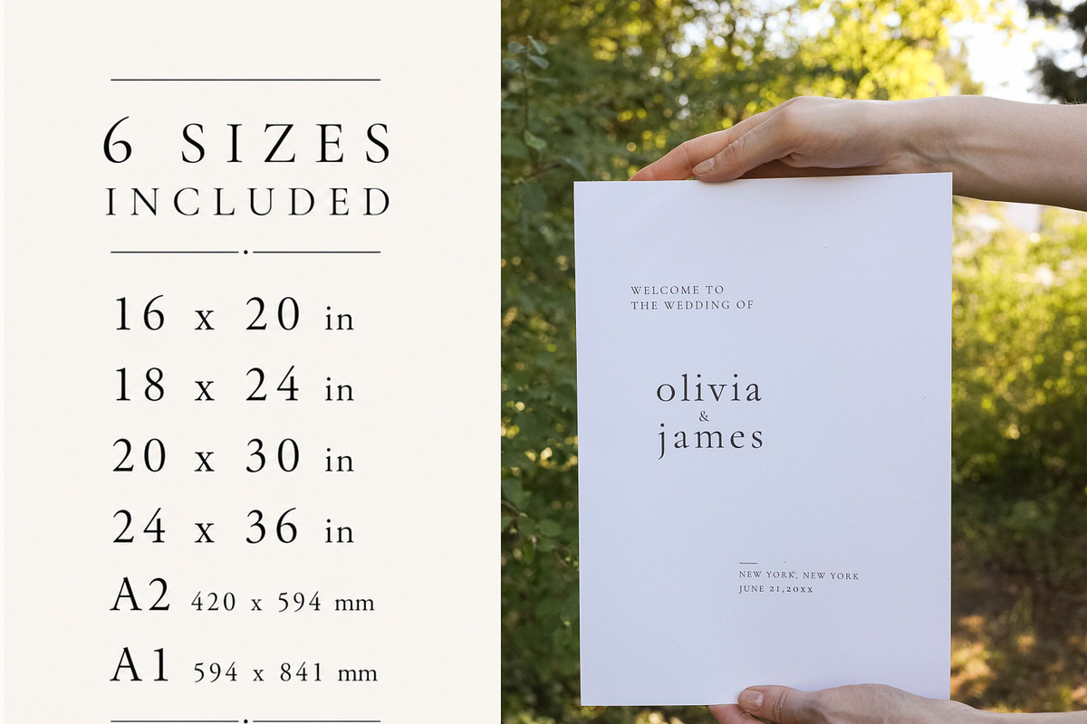 Wedding Welcome Sign Template, a Poster Template by Arfis (Photo 5 of 6)