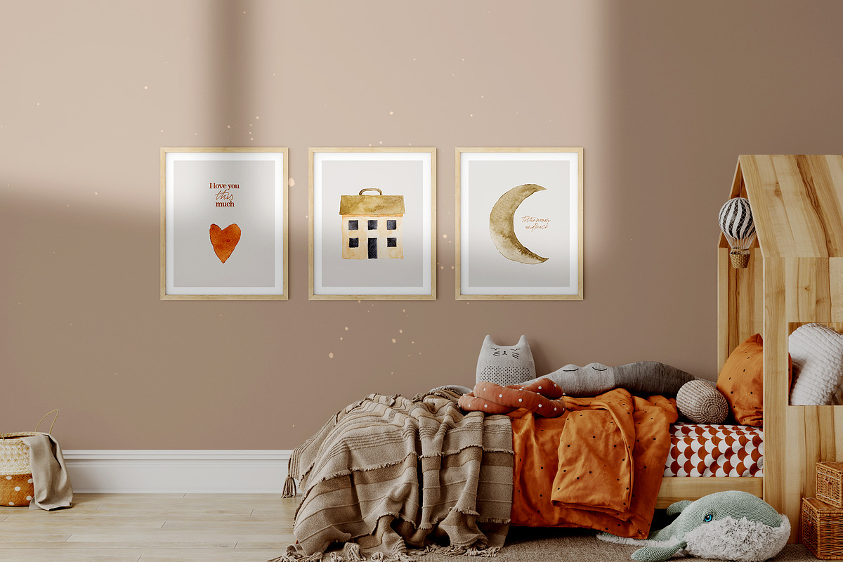 Scandi Nursery Watercolor Collection, a Texture Illustration by Creativeqube Design (Photo 18 of 18)
