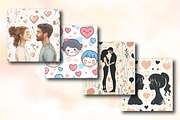 Cute Couples Pattern Digital paper, a Background Photo by RobertsArt (Thumbnail 3 of 5)