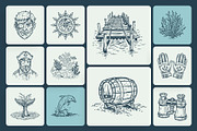Vintage Sailor Tattoos Icons, an Object Illustration by Creative Stall (Thumbnail 6 of 11)