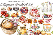 Cottagecore Breakfast Clipart Set, an Illustration by designcity5 (Thumbnail 1 of 5)