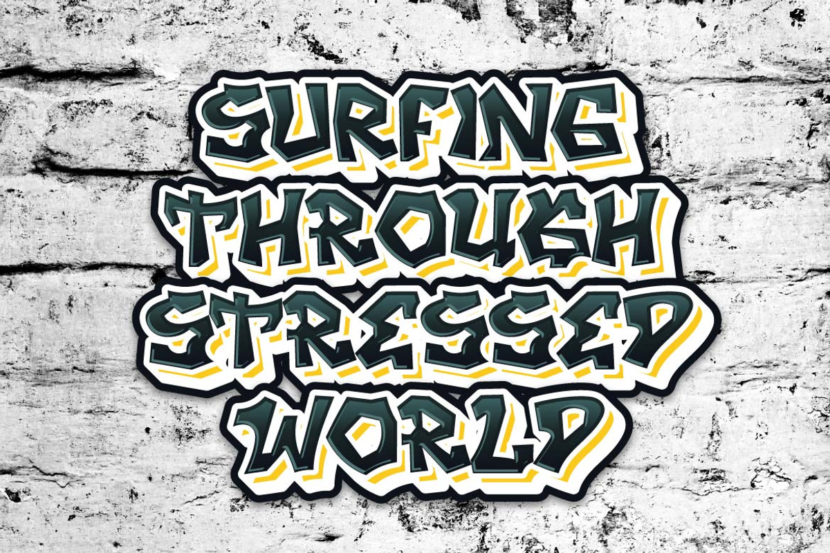 KINGER - Display Graffiti Style Font, a Font by twinstd (Photo 5 of 8)