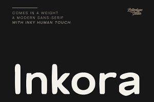 Inkora Sans - Modern Inky Display