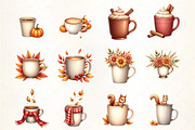 Cozy Autumn Nock Watercolor Clipart, an Illustration by CrexoraLab (Thumbnail 1 of 5)