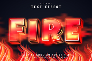 Fire Text Effect Editable