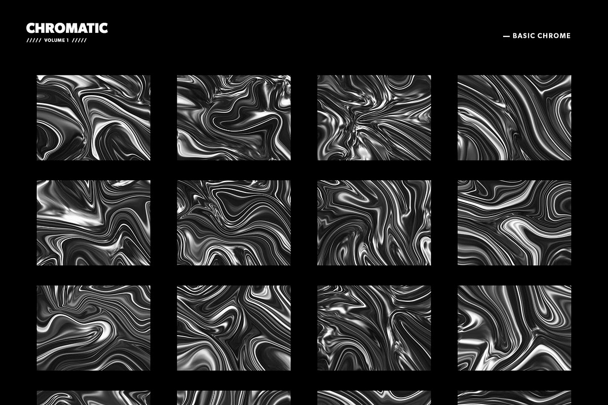CHROMATIC - Liquid metal backgrounds, a Texture Graphic by RAWSTR (Photo 3 of 8)