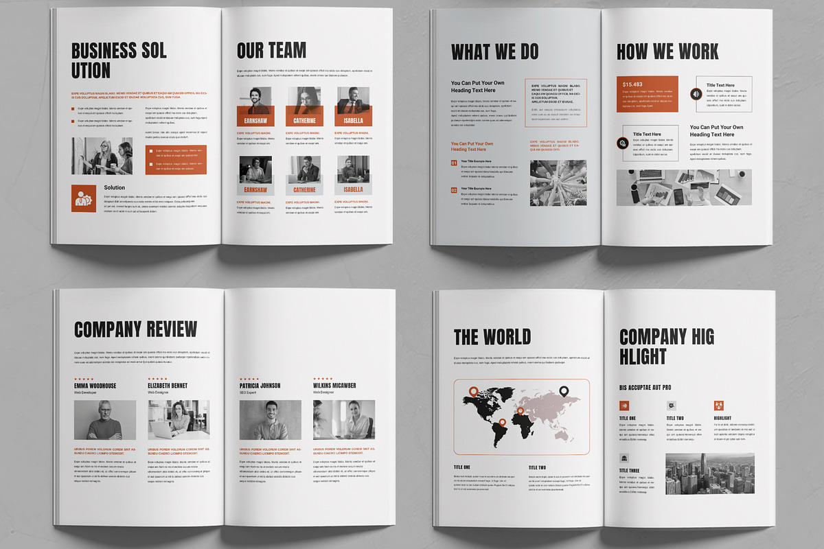 Annual Raport Layout Design Template preview 3