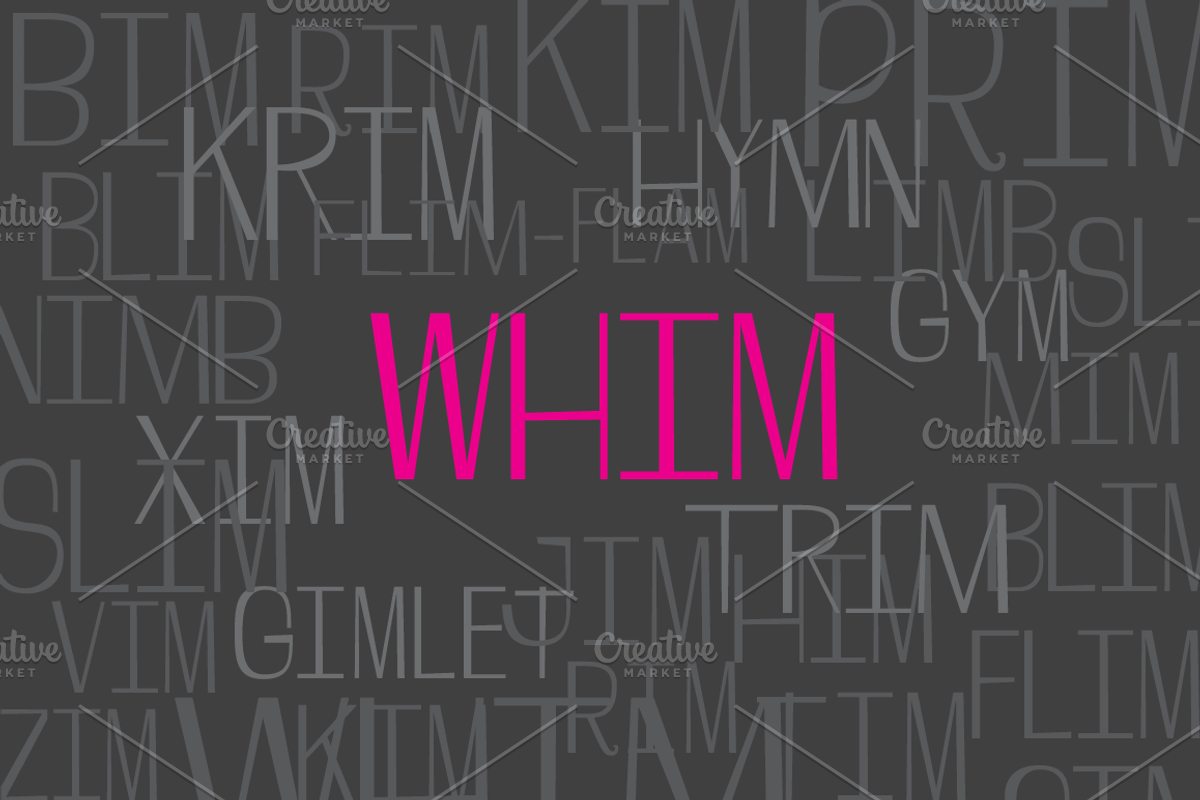 Whim Font Family preview 5