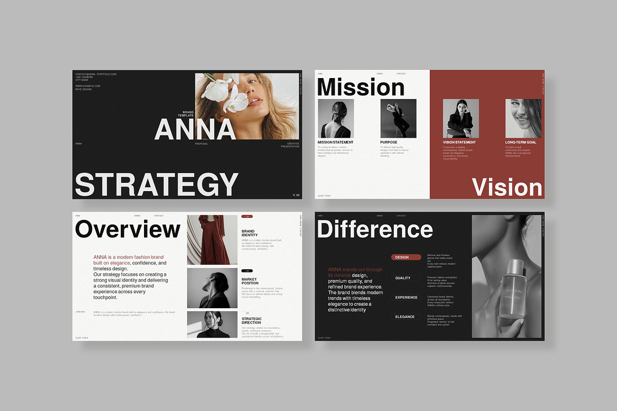 ANNA | Brand Strategy Template, a Presentation Template by slidestock55 (Photo 3 of 6)