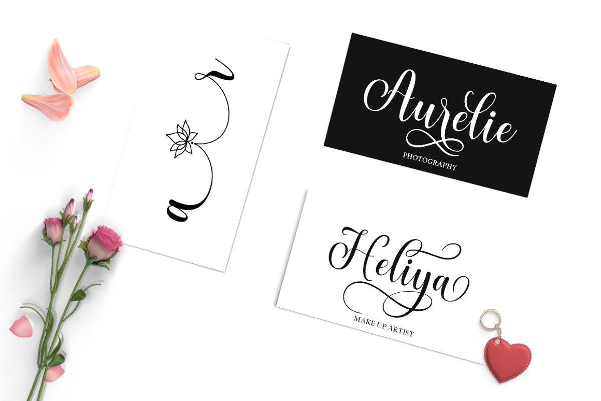 Pretty Heart, a Script Font by Suza Studio (Photo 7 of 8)