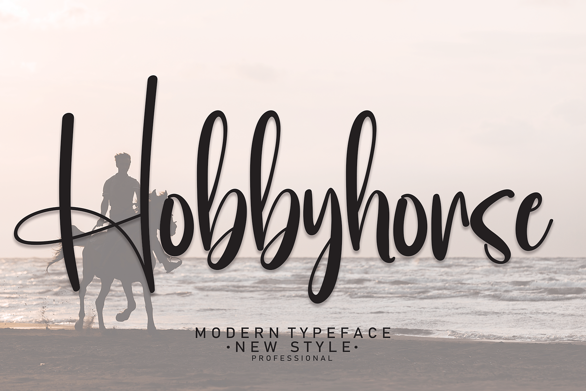 Hobbyhorse | Script Font, a Script Font by Scratchones (Photo 1 of 8)