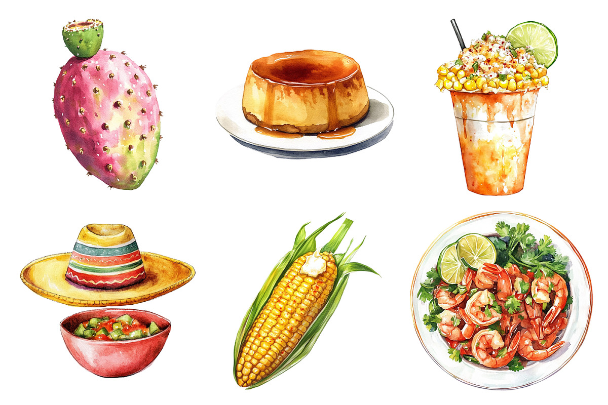Watercolor Mexican Food Clipart, an Illustration by Daily.Designs (Photo 4 of 5)