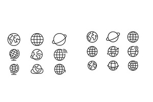 Collection of web icons featuring, a Technology Illustration by ZinetroN