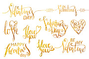 Lettering set for Valentine’s Day, a Decorative Illustration by ekmelica (Thumbnail 5 of 5)