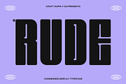Rude – Condensed Font, a Sans Serif Font by Craft Supply Co. (Thumbnail 1 of 8)