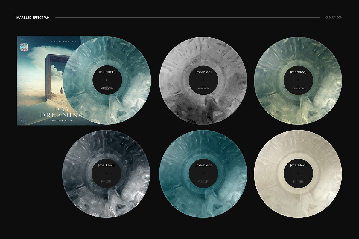 Vinyl Record & Cover Mockup Set, a Merchandise Mockup by creatsy5 (Photo 14 of 54)