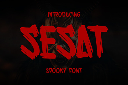 SESAT - SPOOKY HALLOWEEN FONT, a Font by BringTypeStudio