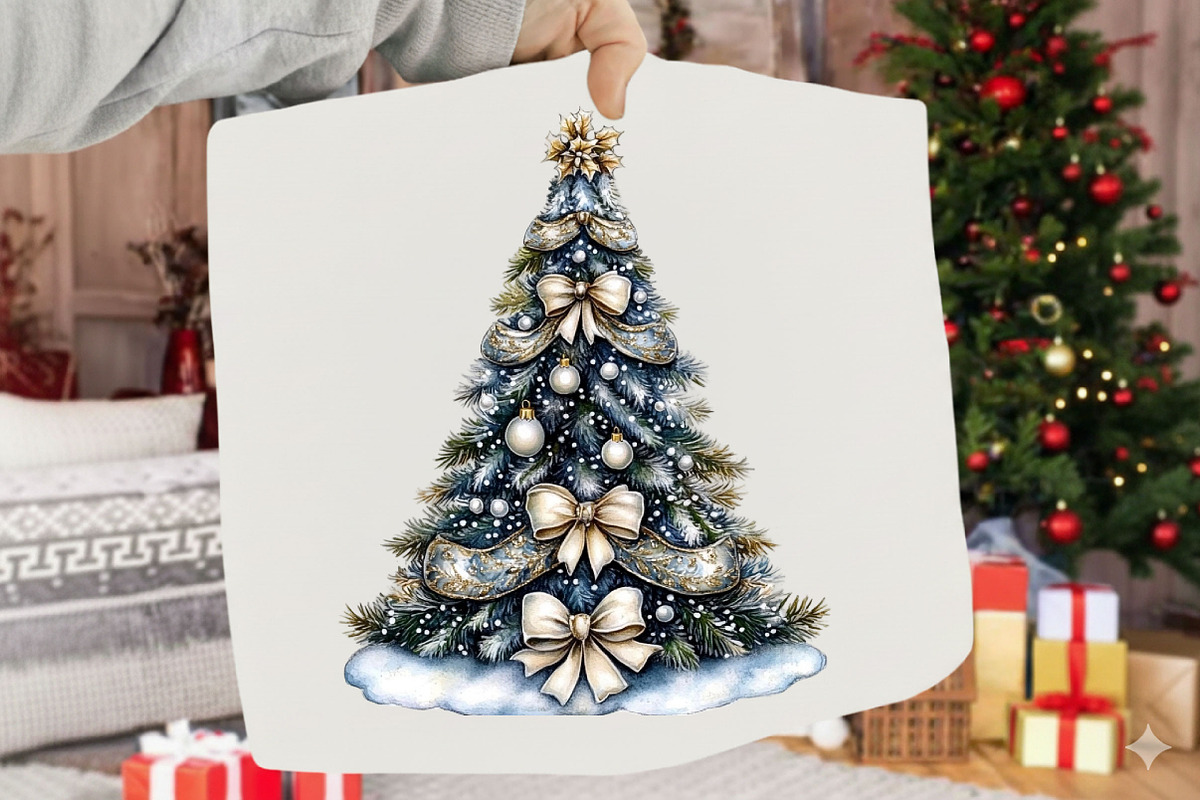 Brushstroke Christmas Tree Clipart, a Seasonal Illustration by SVGArt (Photo 9 of 10)