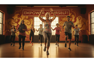 Diverse group of adults running and, a Sports & Recreation Photo by Igor Tichonow