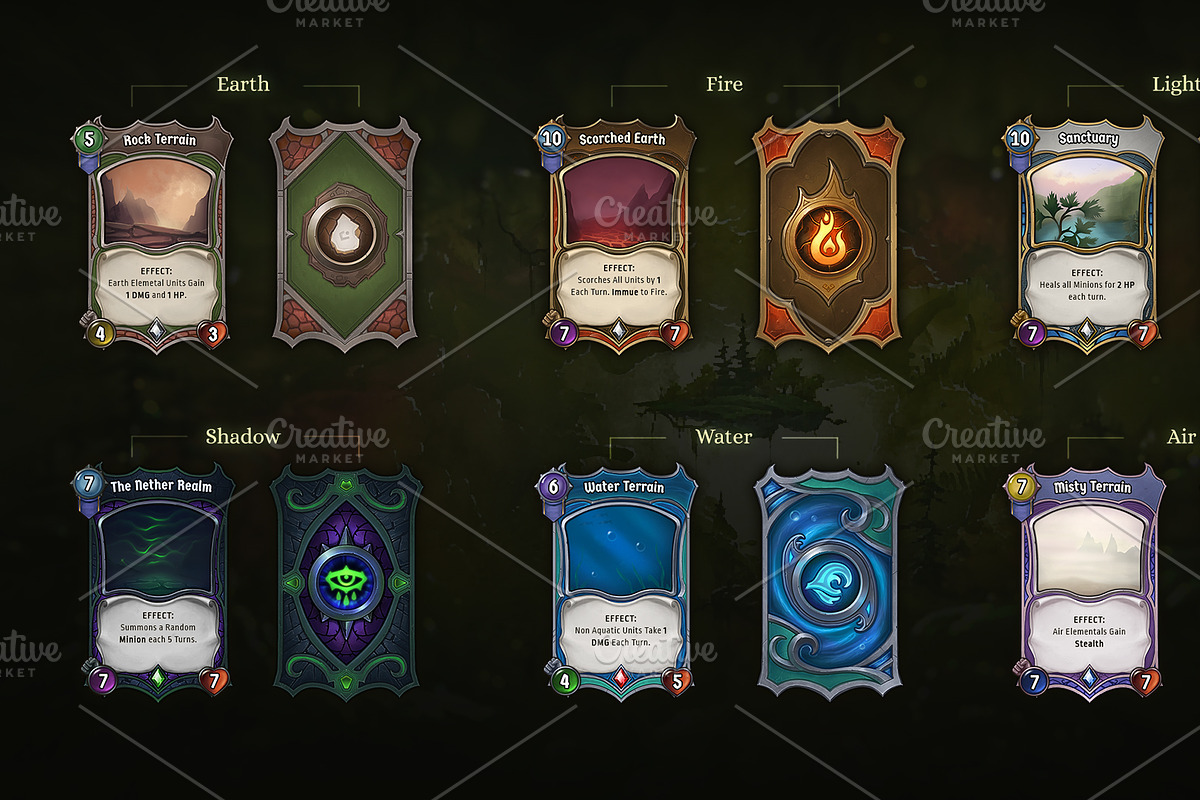 Elemental Cards Bundle, an Object Graphic by Kodiak Graphics (Photo 2 of 3)