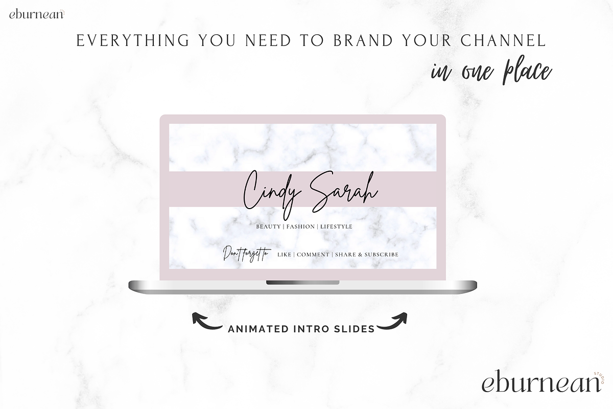 YouTube Branding Kit template Canva, a Social Media Template by Studio Eburnean (Photo 3 of 5)