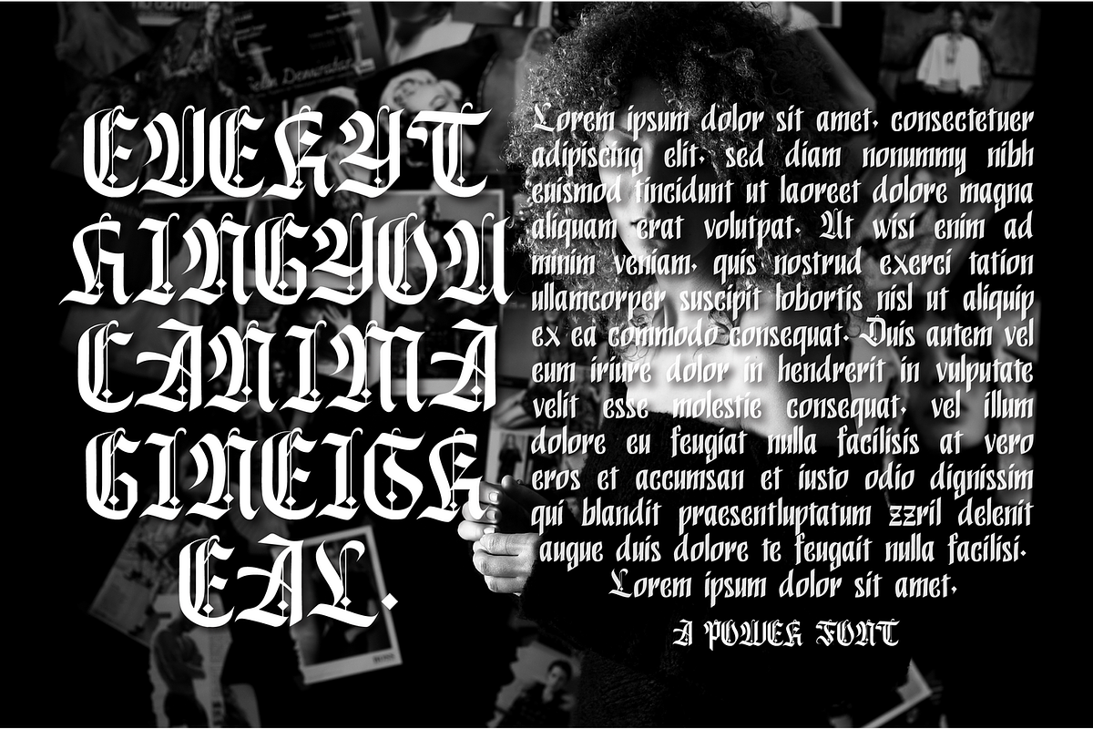 Power Blackletter Font, a Blackletter Font by 177Studio (Photo 6 of 8)