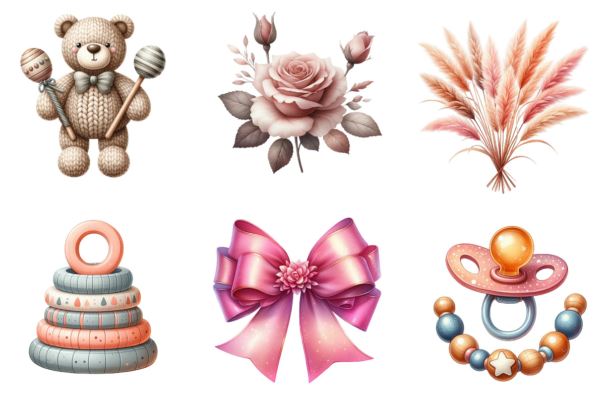 Boho baby watercolor clipart, an Illustration by CreationArt (Photo 4 of 6)