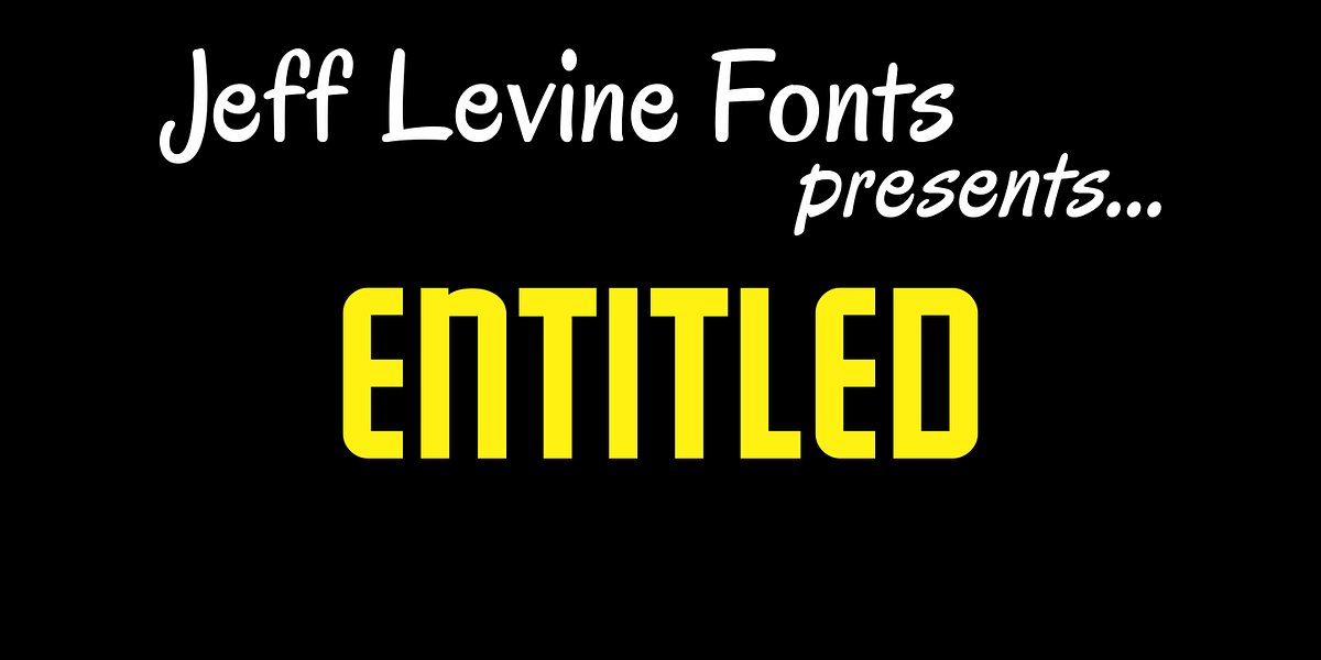 Entitled JNL, a Sans Serif Font by Jeff Levine Fonts