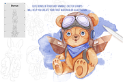 WATERCOLOR STUDIO FOR PROCREATE, a Brush Add-On by AlexandraArt (Thumbnail 11 of 11)