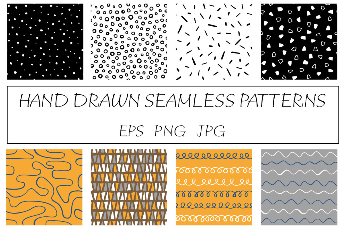Hand drawn patterns, a Pattern Graphic by Wild Rose (Photo 1 of 6)