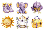 Yellow Light Lilac Baby Nursery png, an Illustration by SinaCreation (Thumbnail 3 of 5)