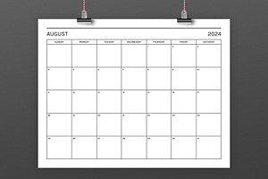 2024 Basic 8.5 X 11 Inch Calendar