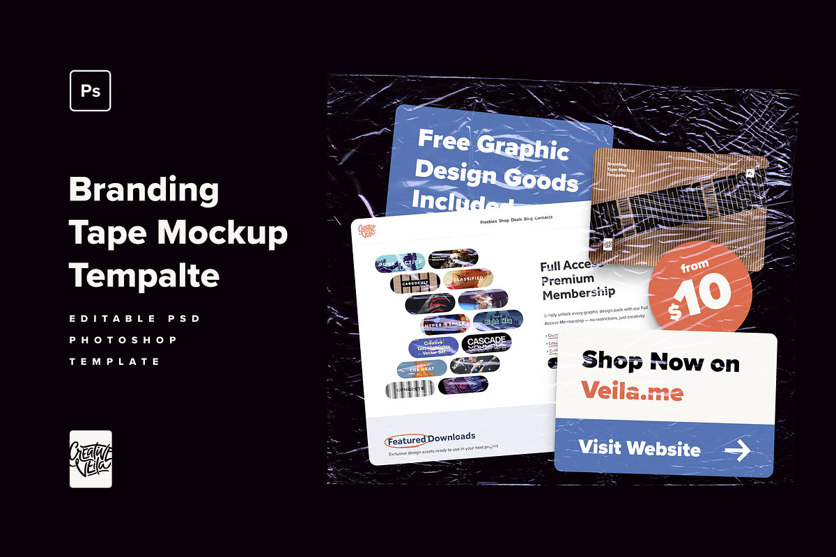 Branding Tape Mockup, a Packaging Mockup by veila.me (Photo 6 of 6)